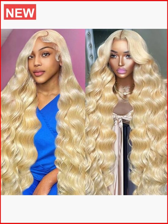 613 HD Lace Frontal Wig Human Hair 13x6 180 Density Pre Plucked Bleached Knots main image 6